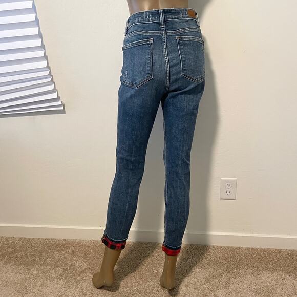 Judy Blue Los Angeles 11/30 skinny fit distressed buffalo plaid jean J2 7072 - Picture 9 of 14